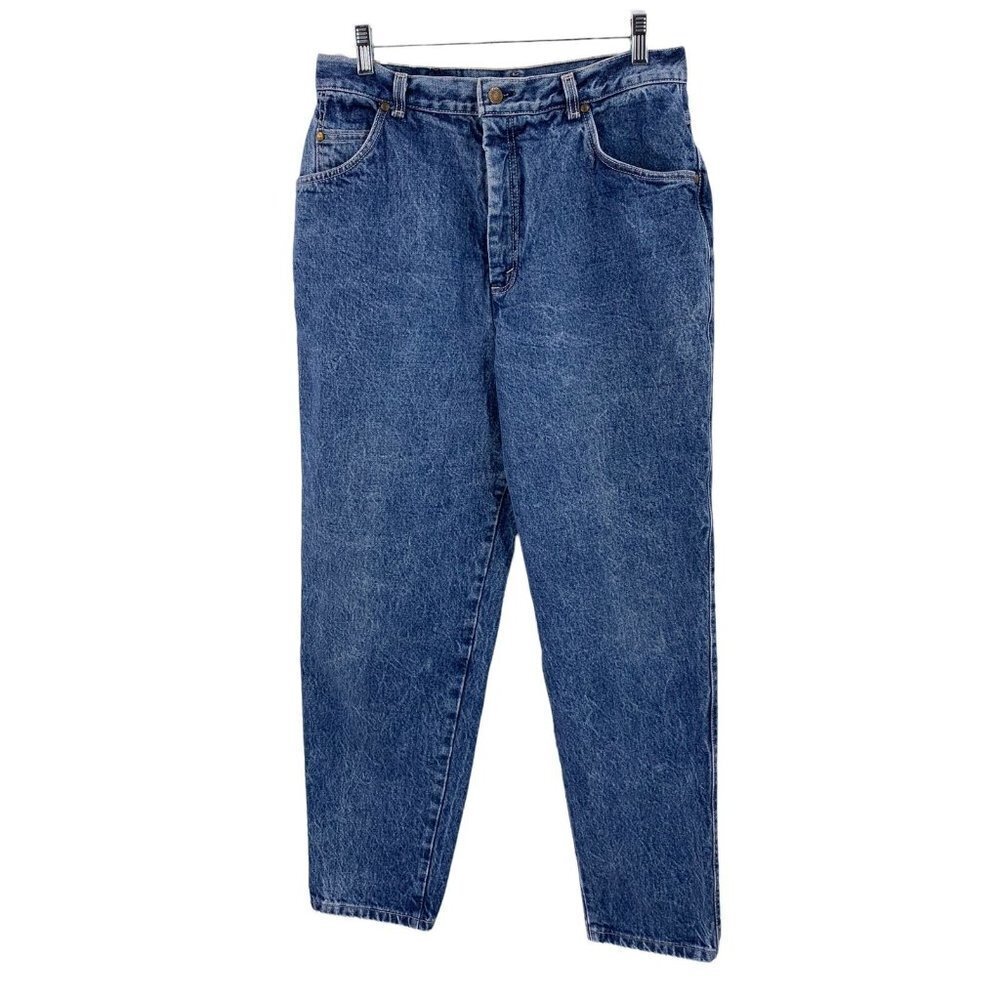 Vintage LEVI's Acid Wash Denim Tapered Leg Jeans Size 18W/32